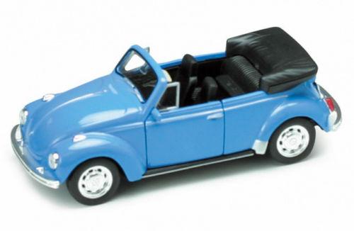WELLY 1960 VW BEETLE CABRIO BLUE 1/24