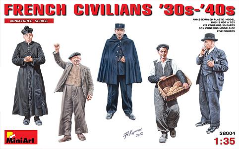 MINIART FRENCH CIVILIANS 30S-40S 1/35