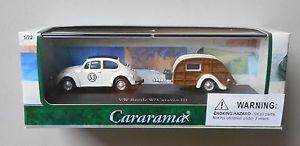 CARARAMA VW BEETLE #53 W/CARAVAN 1/72