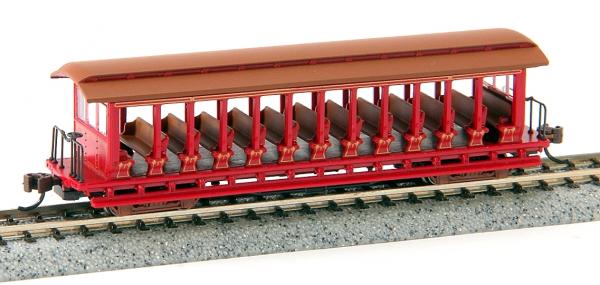 BACHMANN OPEN SIDE EXC CAR RED/BROWN