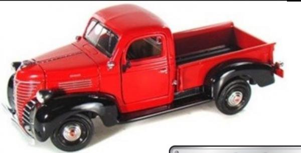 MOTORMAX PLYMOUTH PICKUP 41 RED 1/24