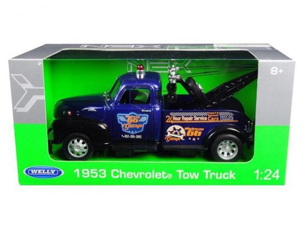 WELLY \'53 CHEVY TOW TRUCK BLUE 1/24