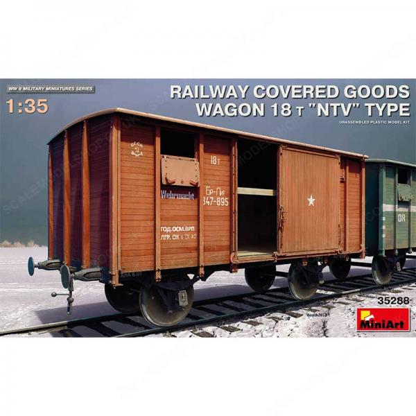 MINIART 1/35 COVERED GOODS WAGON 18T
