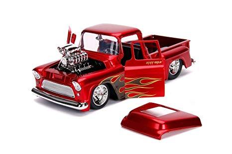 JADA \'55 CHEVY STEPSIDE CANDY RED 1/24
