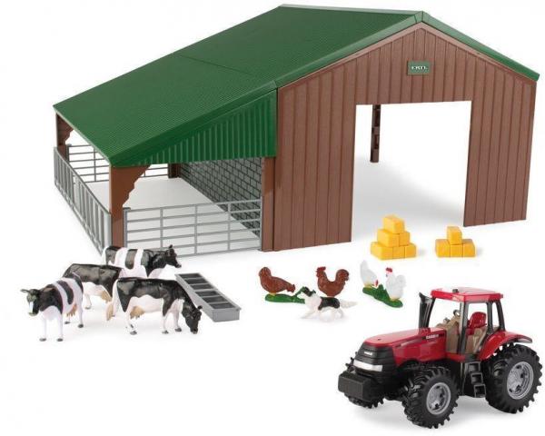 BRITAINS 1/32 CASE + FARM BUILDING SET