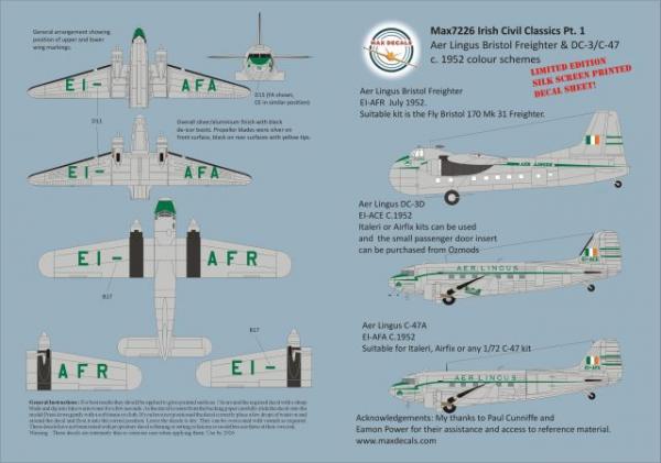 MAX DECALS IRISH CIVIL CLASSICS PT 1