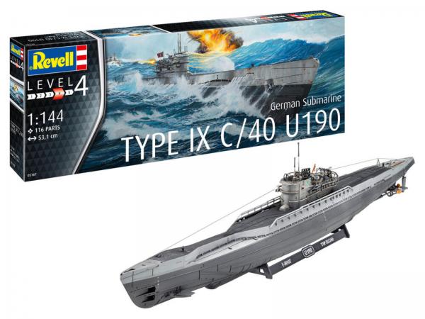 REVELL 1/144 GERMAN SUB TYPE IX C/40