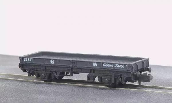 PECO N GAUGE PLATE WAGON GW DK GRY