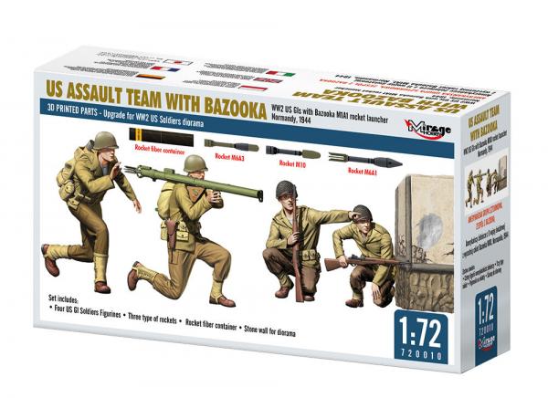 MIRAGE 1/72 US ASSAULT TEAM W/BAZOOKA