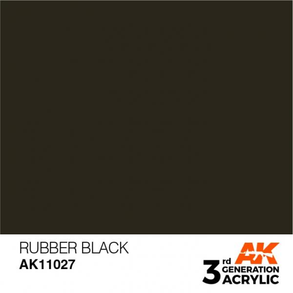 AK 3RD GEN. RUBBER BLACK PAINT 17ML