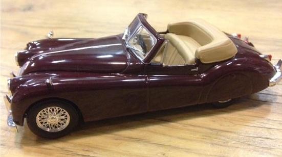 JAGUAR XK140 MAROON 1/43