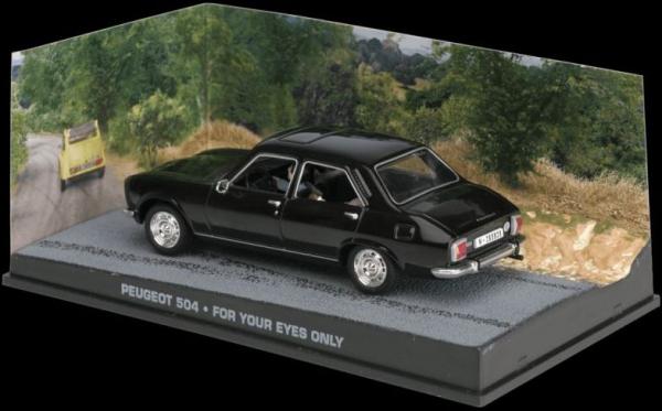 J BOND PEUGEOT 504 BLACK 1/43