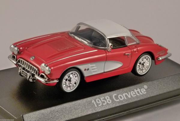 MOTORMAX CHEVY CORVETTE 58 RED/WHITE 1/4