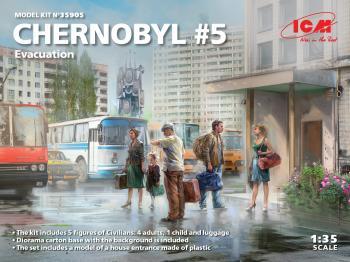 ICM 1/35 CHERNOBYL #5 EVACUATION FIGS