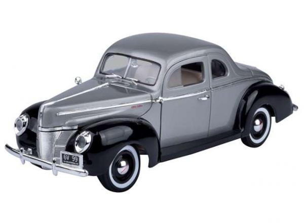 MOTORMAX \'40 FORD COUPE GRY/BLK 1/18