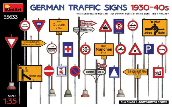 MINIART GERMAN TRAFFIC SIGNS 1/35