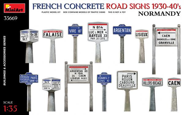 MINIART 1/35 FRENCH CONCRETE SIGNS