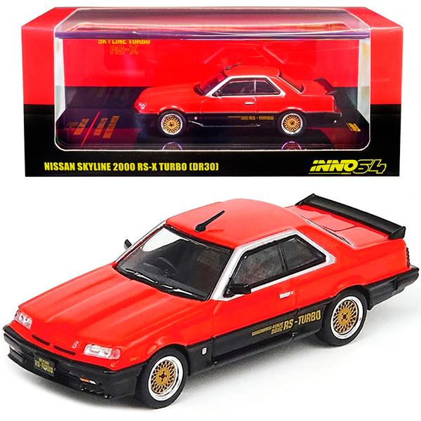 INNO 1/64 SKYLINE 2000 TURBO RED/BLACK