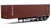 SOLIDO 1/24 CONTAINER TRAILER RED