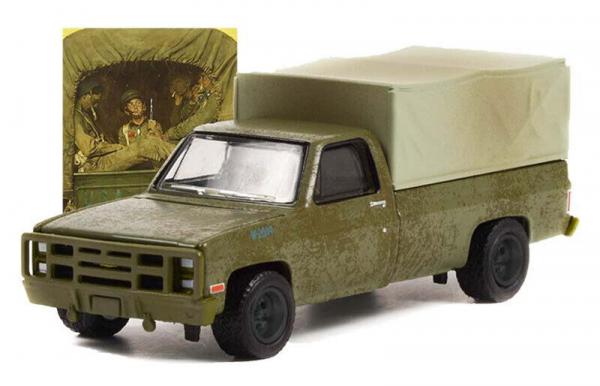 GREENLIGHT 1/64 \'84 CHEVY M1008 GREEN