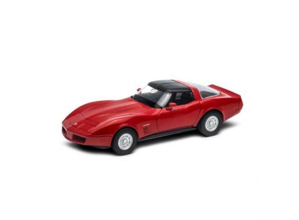 WELLY 1/34-39 \'82 CORVETTE COUPE RED