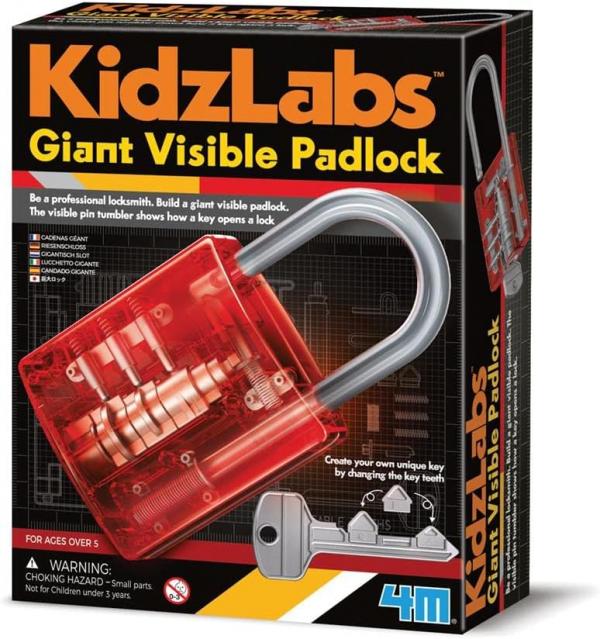 KIDZ LABS GIANT VISIBLE PADLOCK