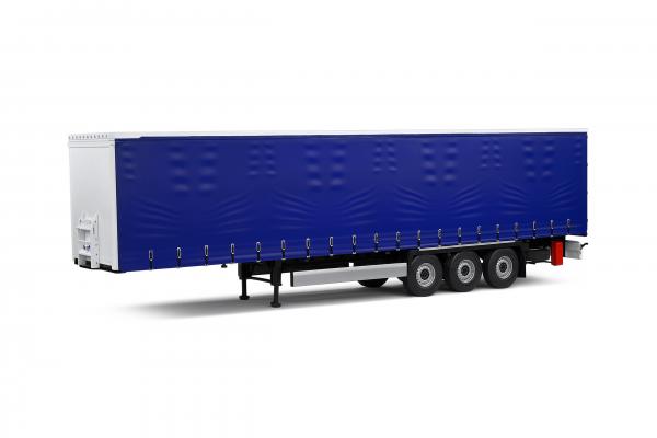 SOLIDO 1/24 TARPAULIN TRAILER BLUE