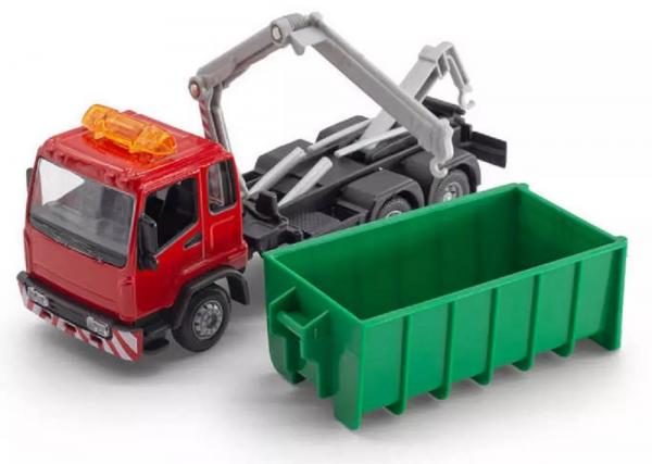 BBURAGO 1/43 LORRY W/HOOKLIFT + CRANE