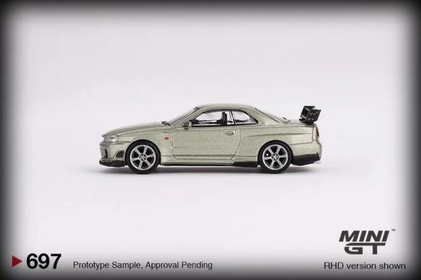 MINI GT 1/64 \'99 NISSAN SKYLINE R34 GRE.