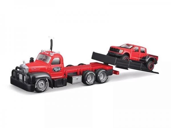 MAISTO 1/64 MACK B-61 FLATBED RED