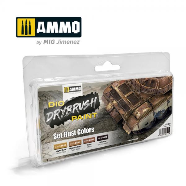 AMMO DRYBRUSH SET RUST COLOURS