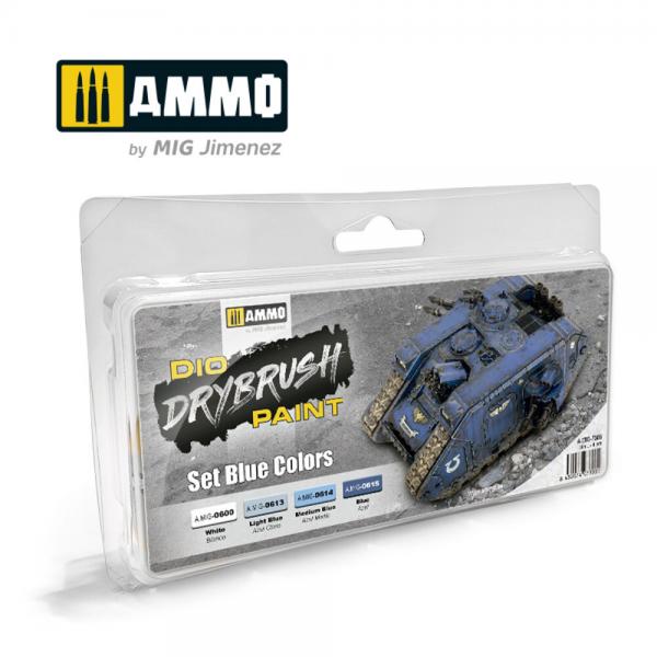 AMMO DRYBRUSH SET BLUE COLOURS