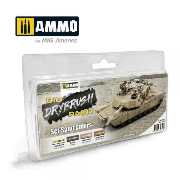 AMMO DRY BRUSH SET SAND COLOURS