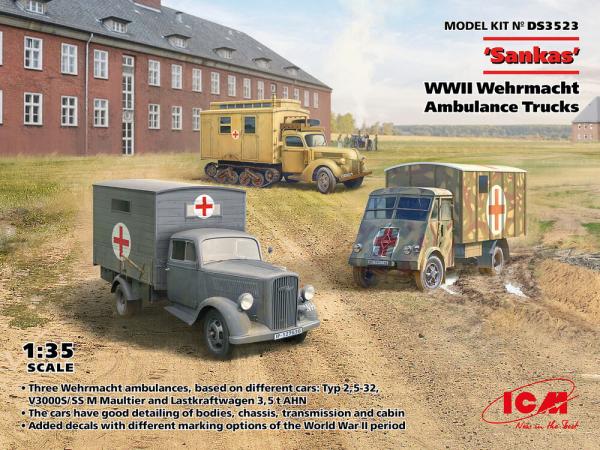 ICM 1/35 \'SANKAS\' AMBULANCE TRUCKS