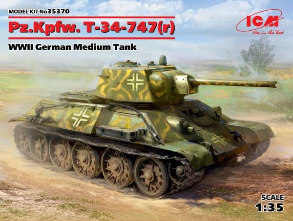 ICM 1/35 PZKPFW T-34-747 GERMAN TANK