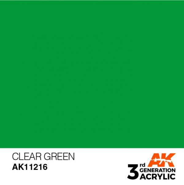 AK 3RD GEN CLEAR GREEN PAINT 17ML